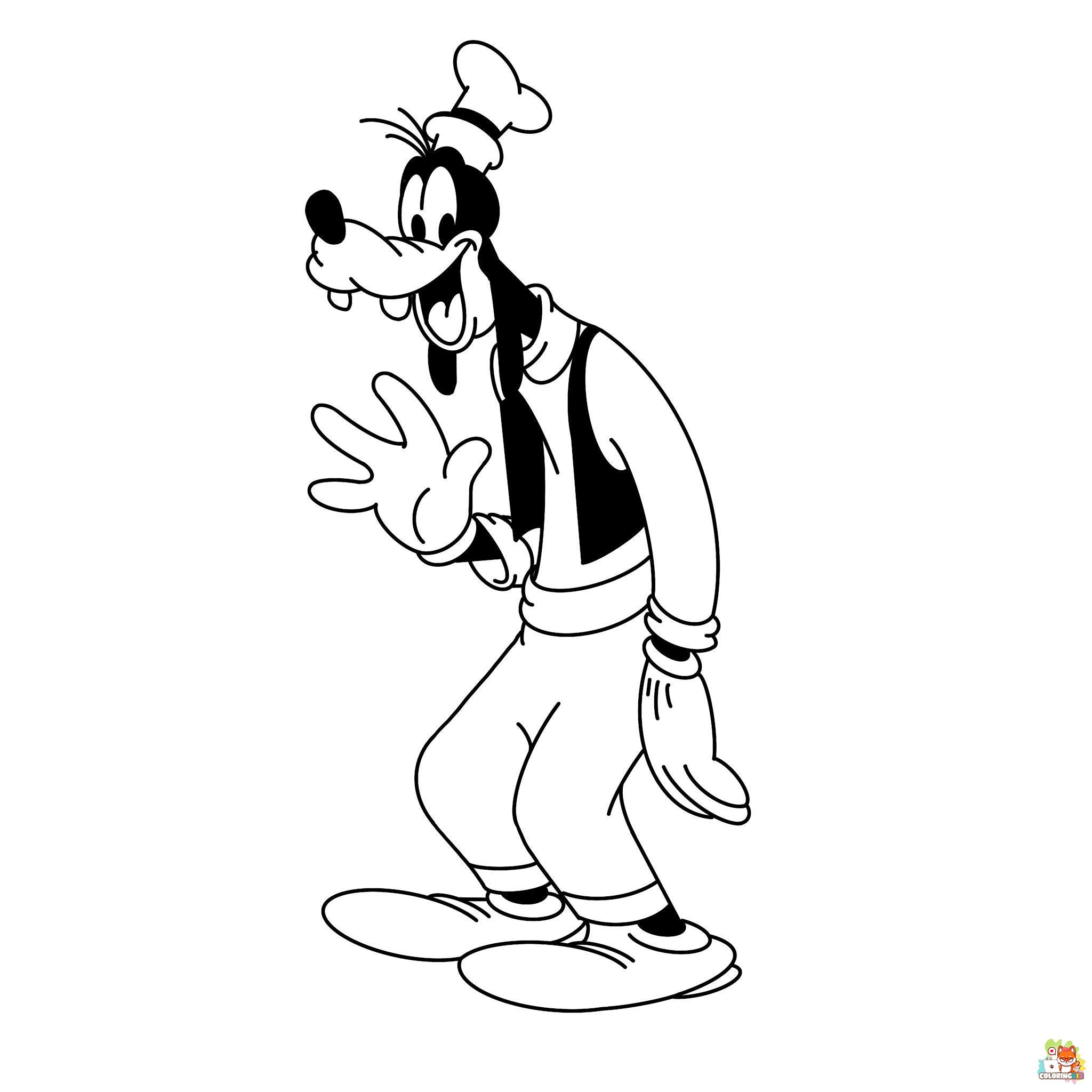 goofy coloring pages to print