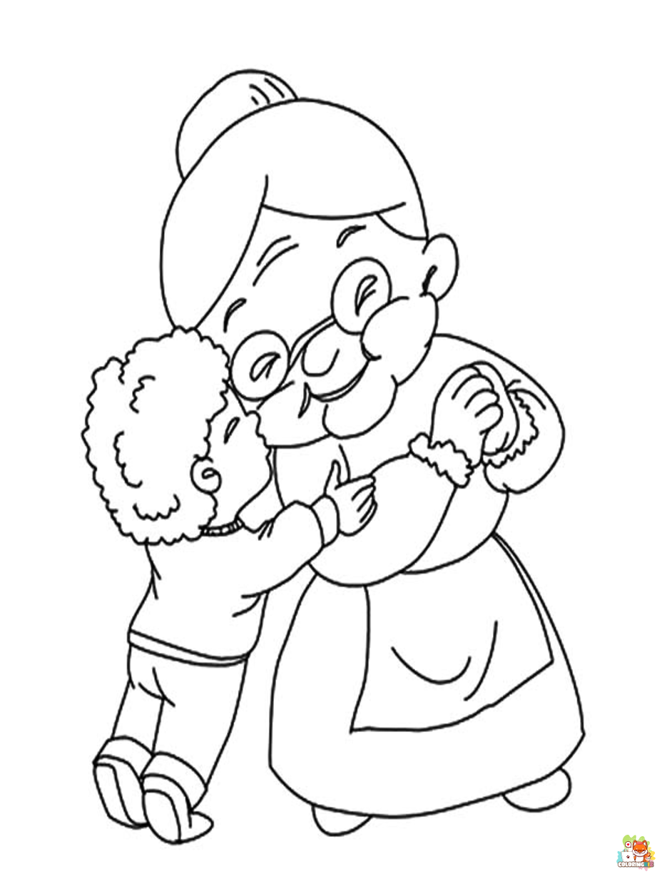 grandma coloring pages free