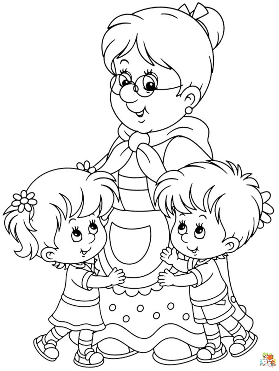 grandma coloring pages to print