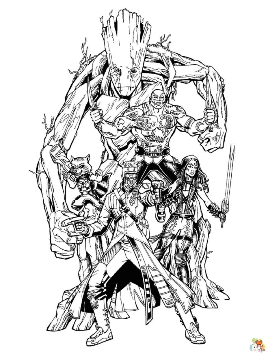groot coloring pages 2