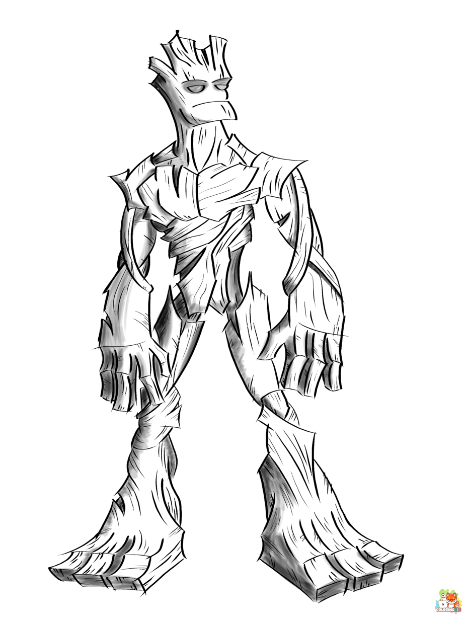 groot coloring pages free