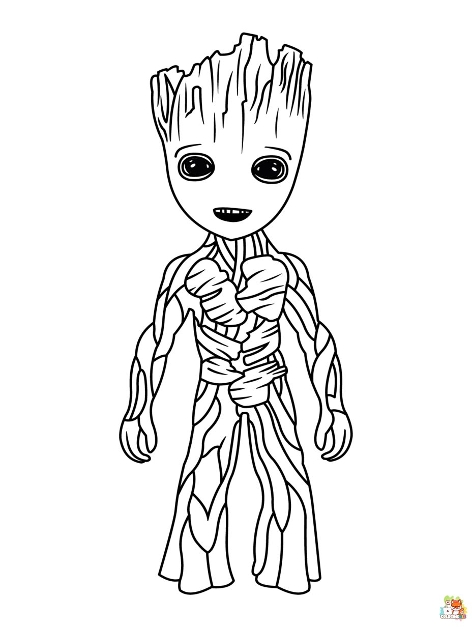 groot coloring pages printable