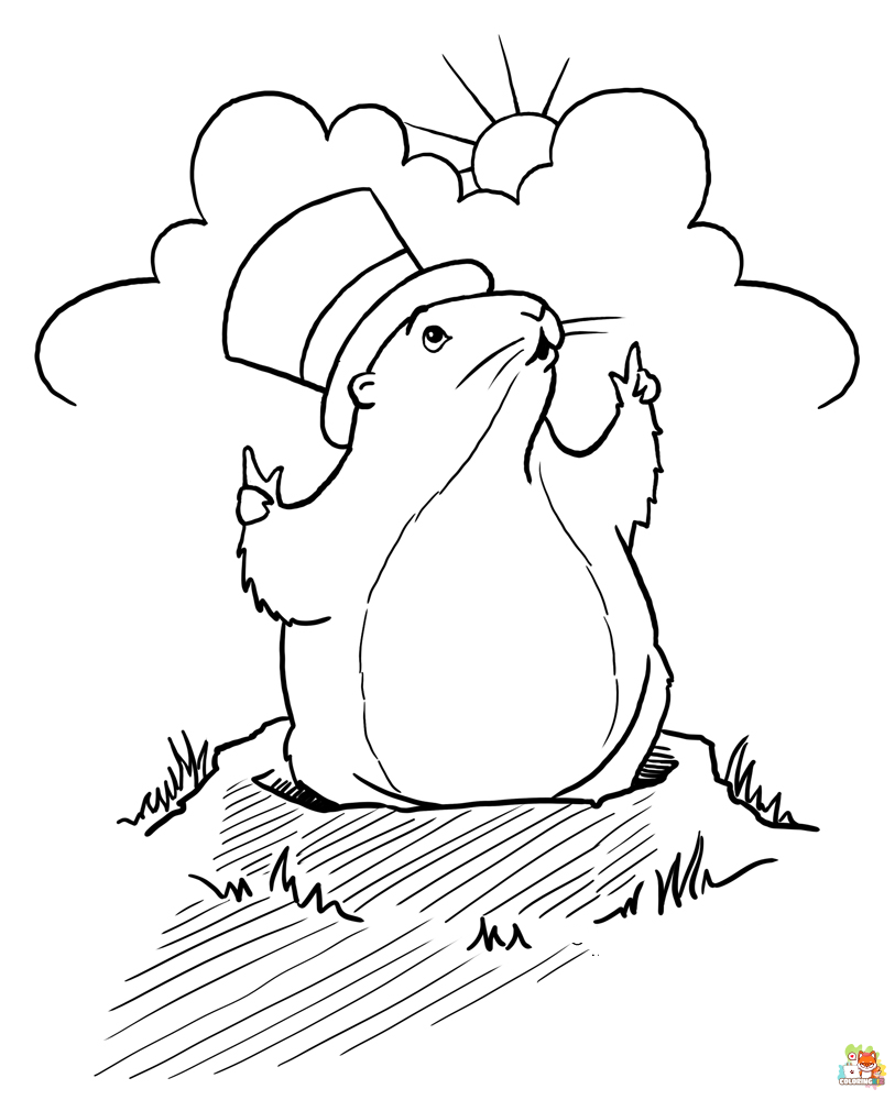 groundhog coloring pages 6