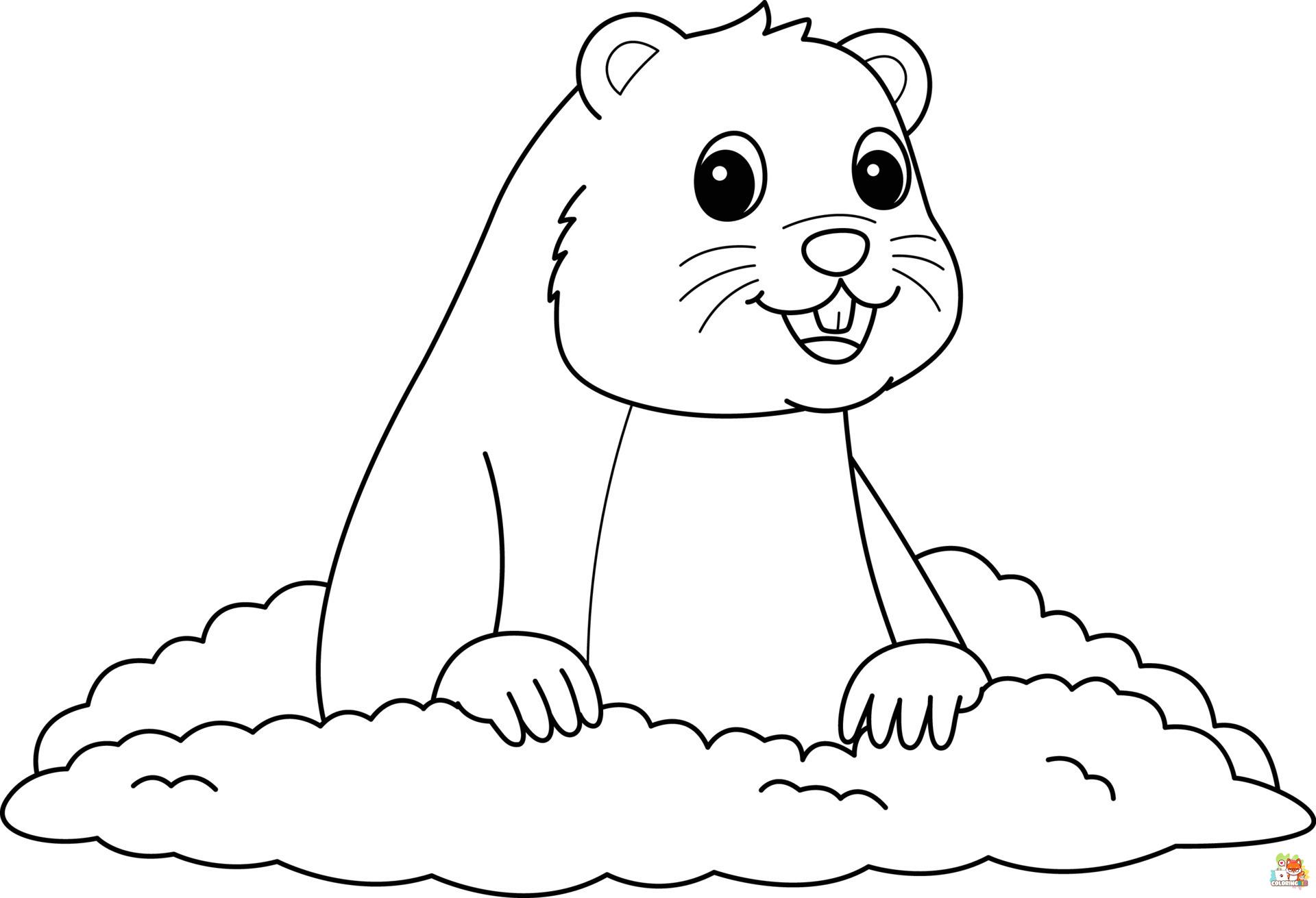 groundhog coloring pages 7