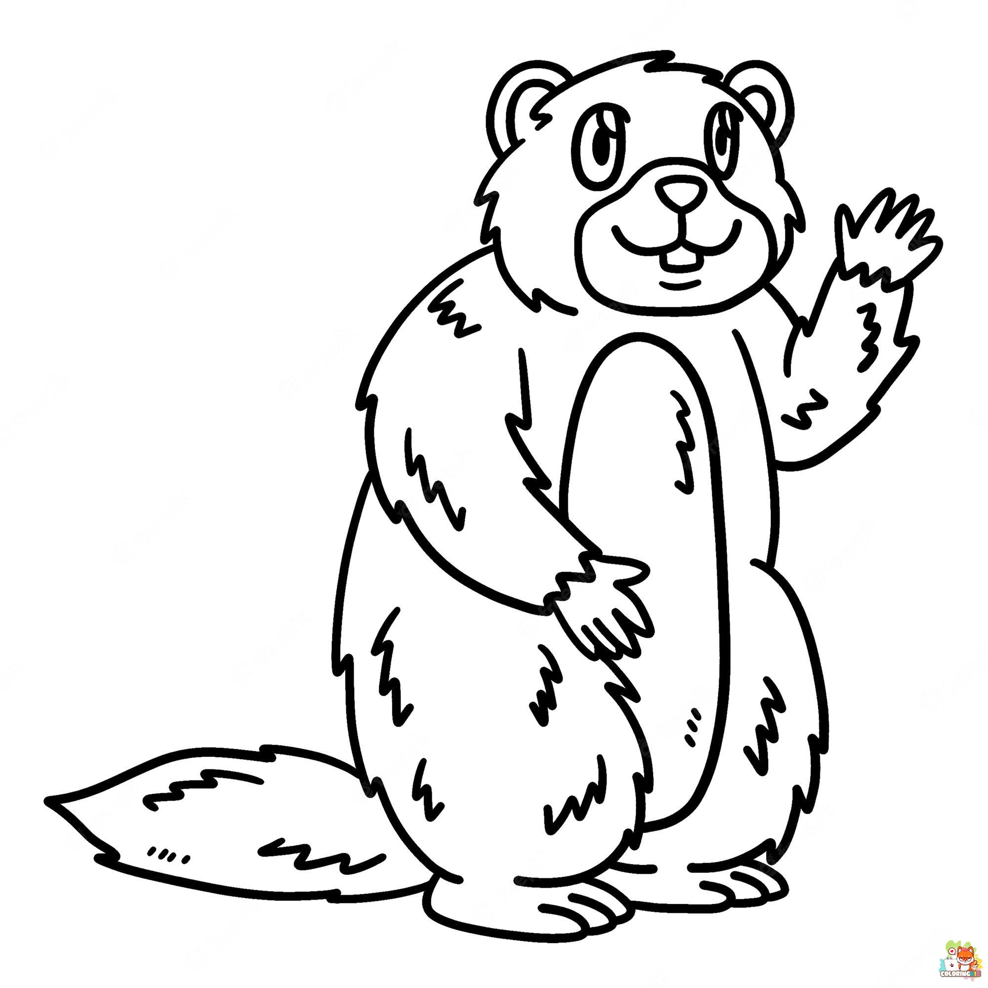 groundhog coloring pages 8