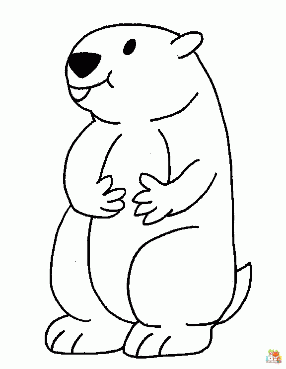groundhog coloring pages free