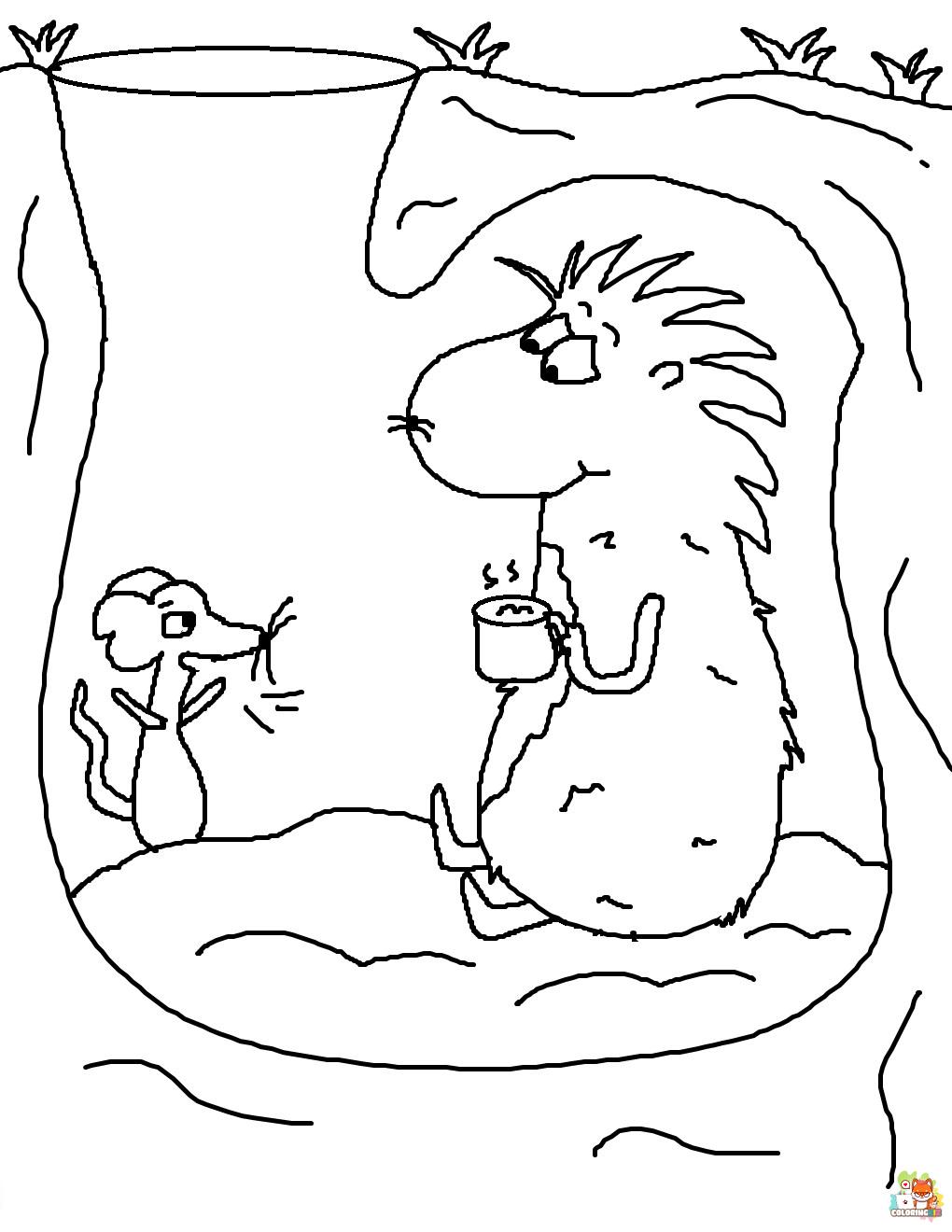 groundhog coloring pages printable