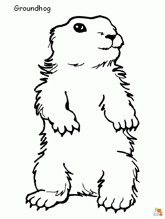 groundhog coloring pages to print