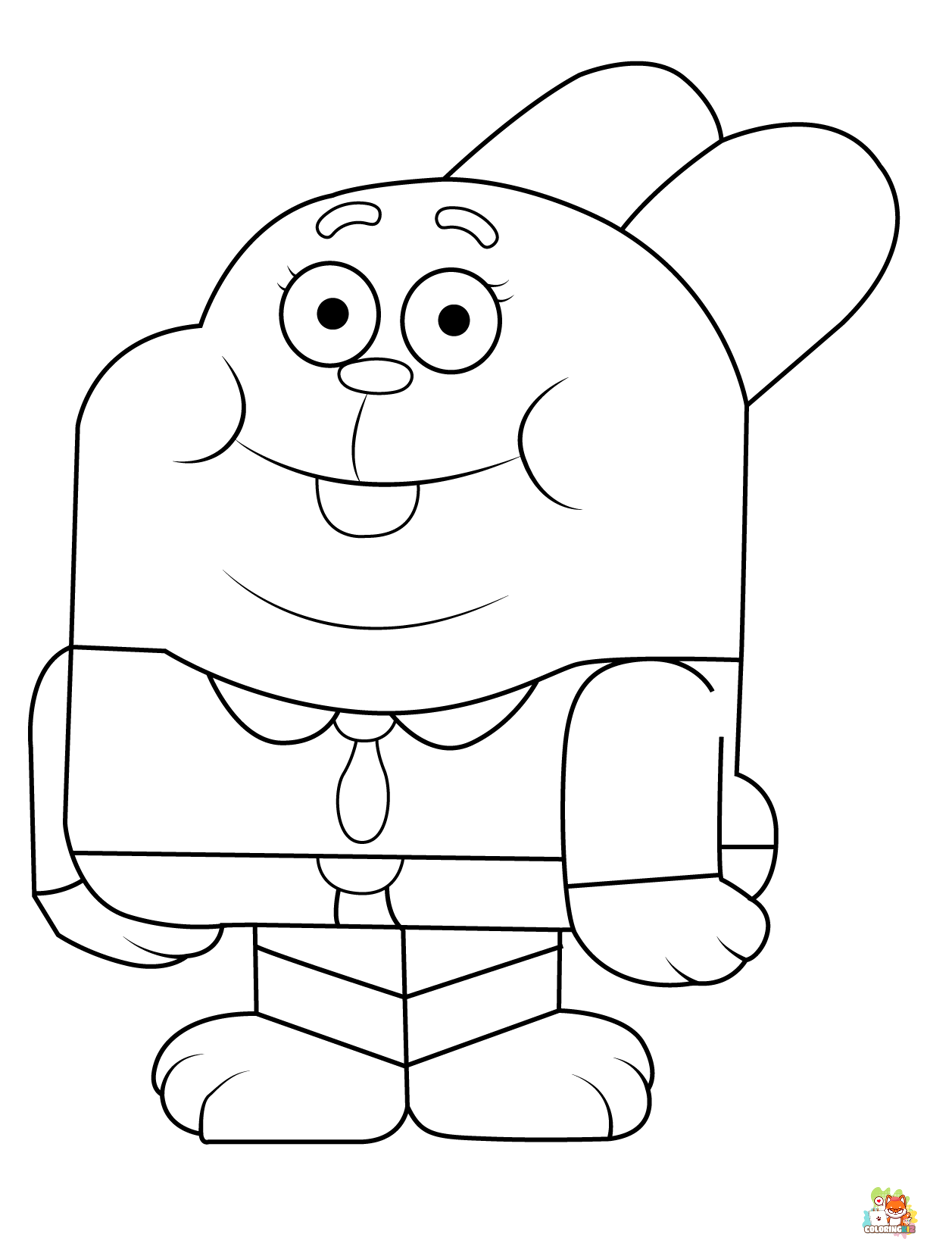 gumball coloring pages free