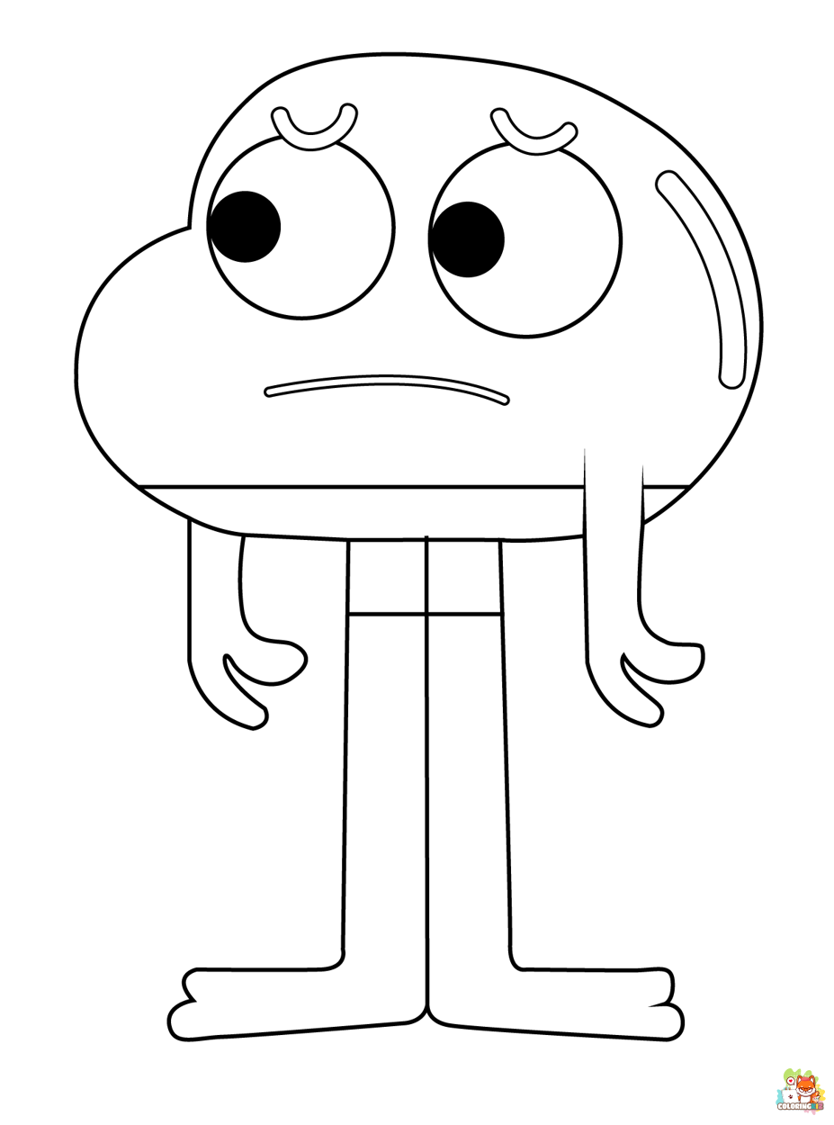 gumball coloring pages printable free