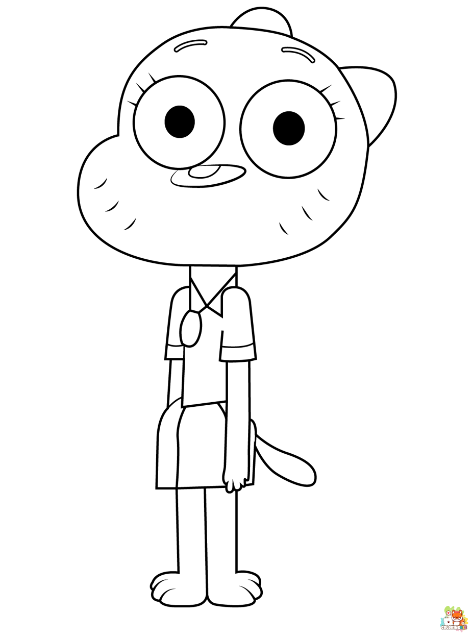 gumball coloring pages printable