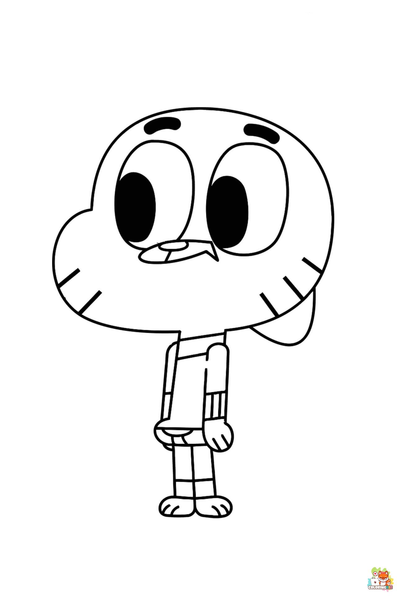 gumball coloring pages to print