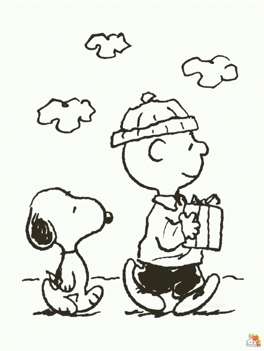 happy birthday snoopy coloring pages 1
