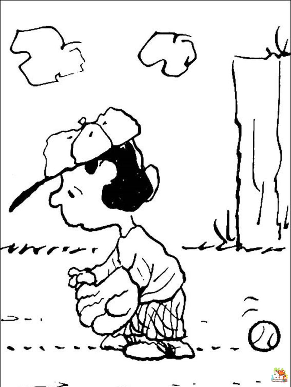 happy birthday snoopy coloring pages 4