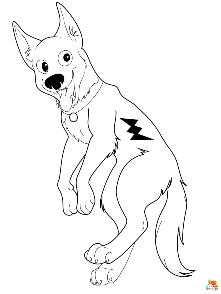 happy bolt coloring pages 3