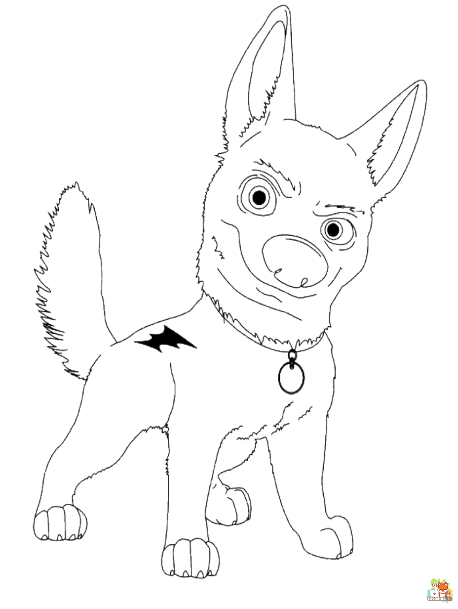 happy bolt coloring pages free