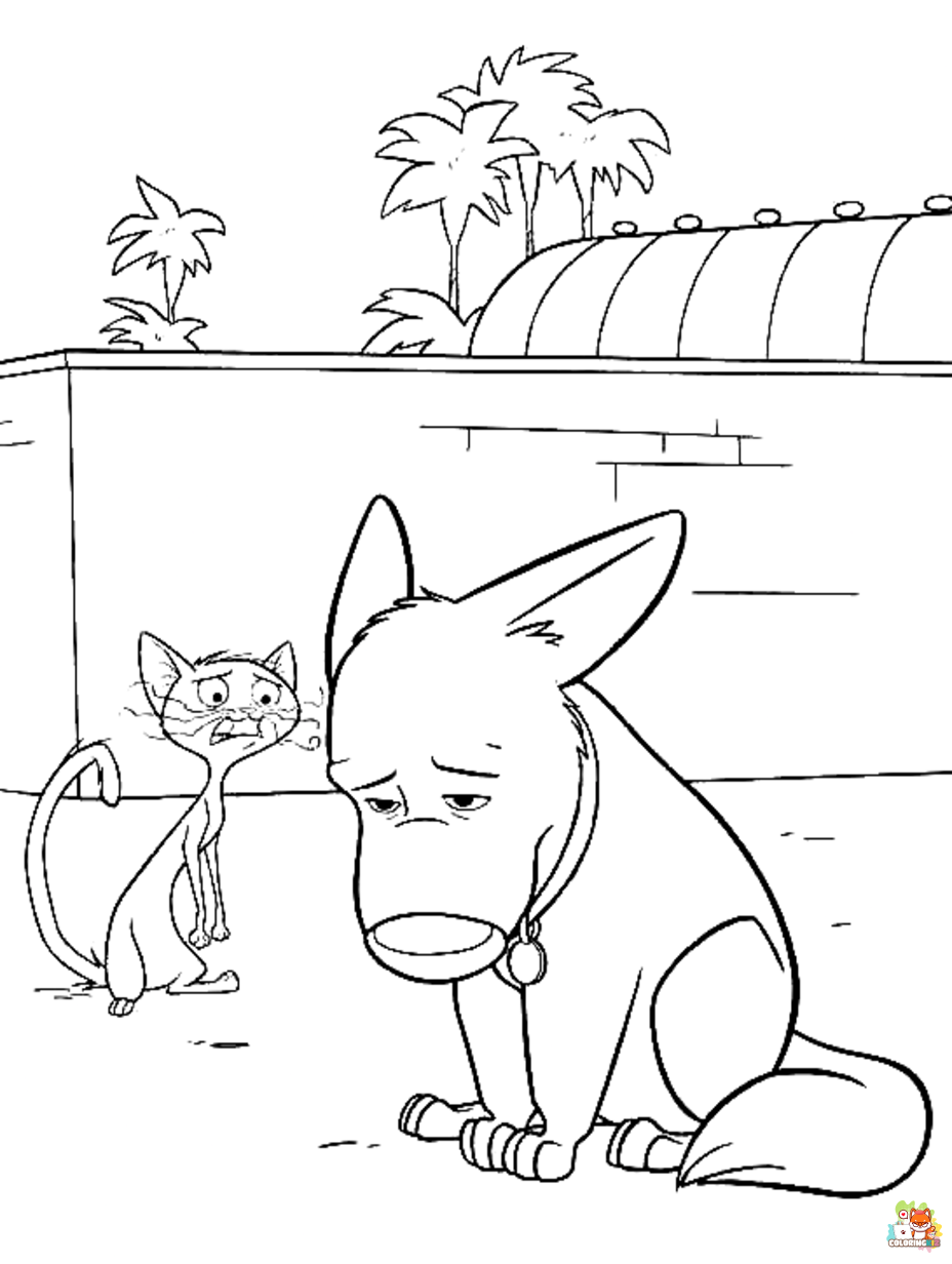 happy bolt coloring pages to print