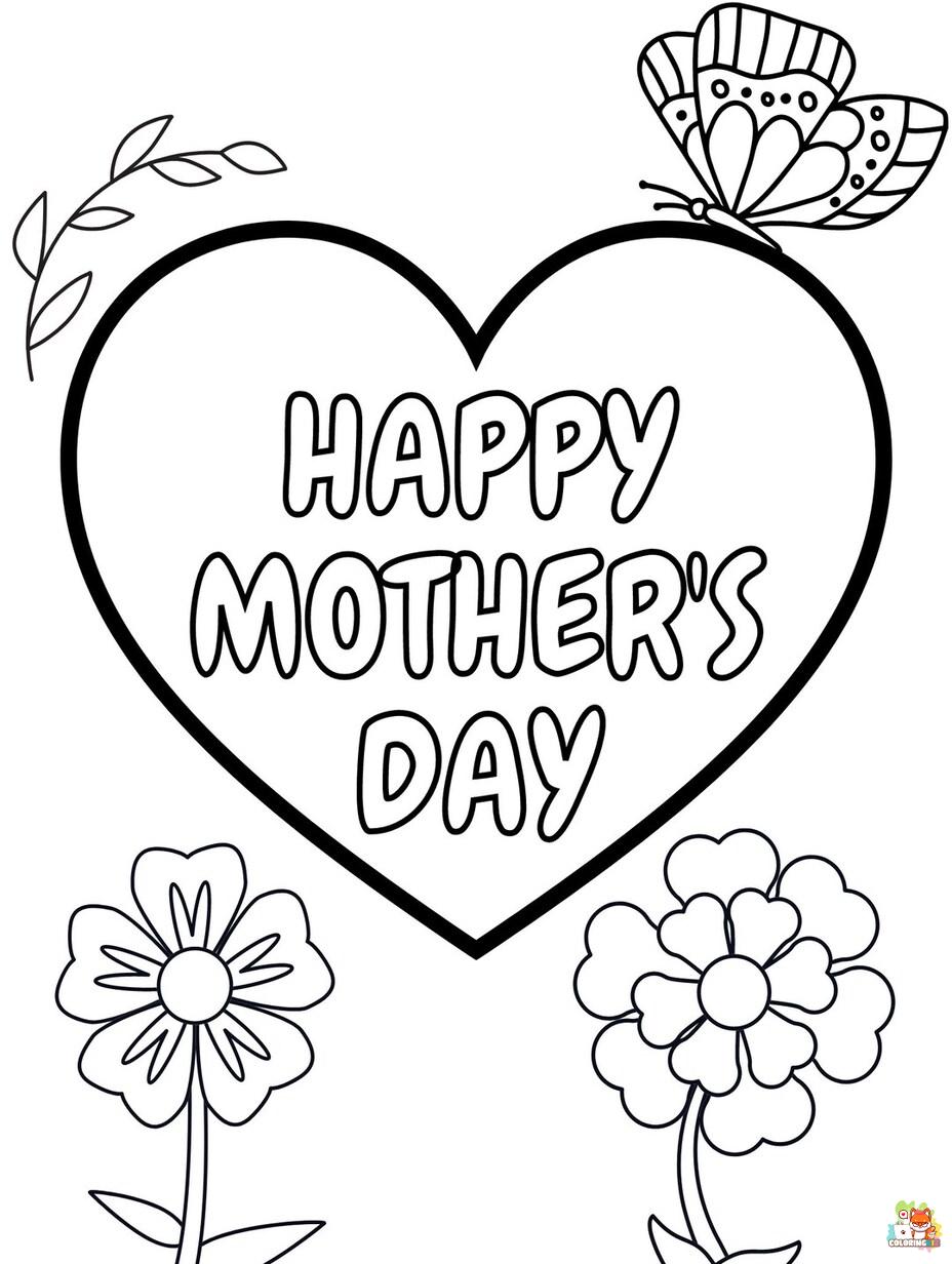 happy mothers coloring pages to print