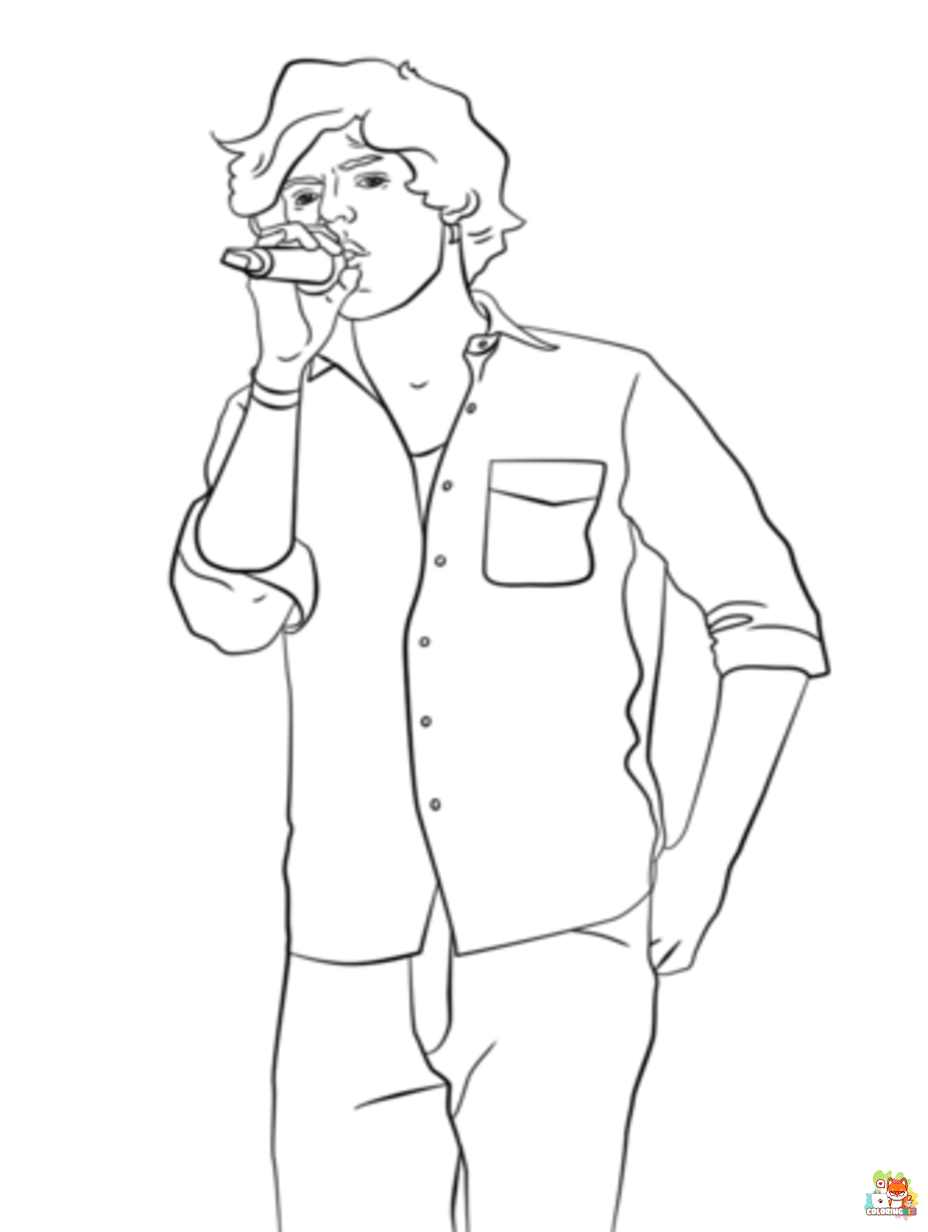 harry styles coloring pages printable free