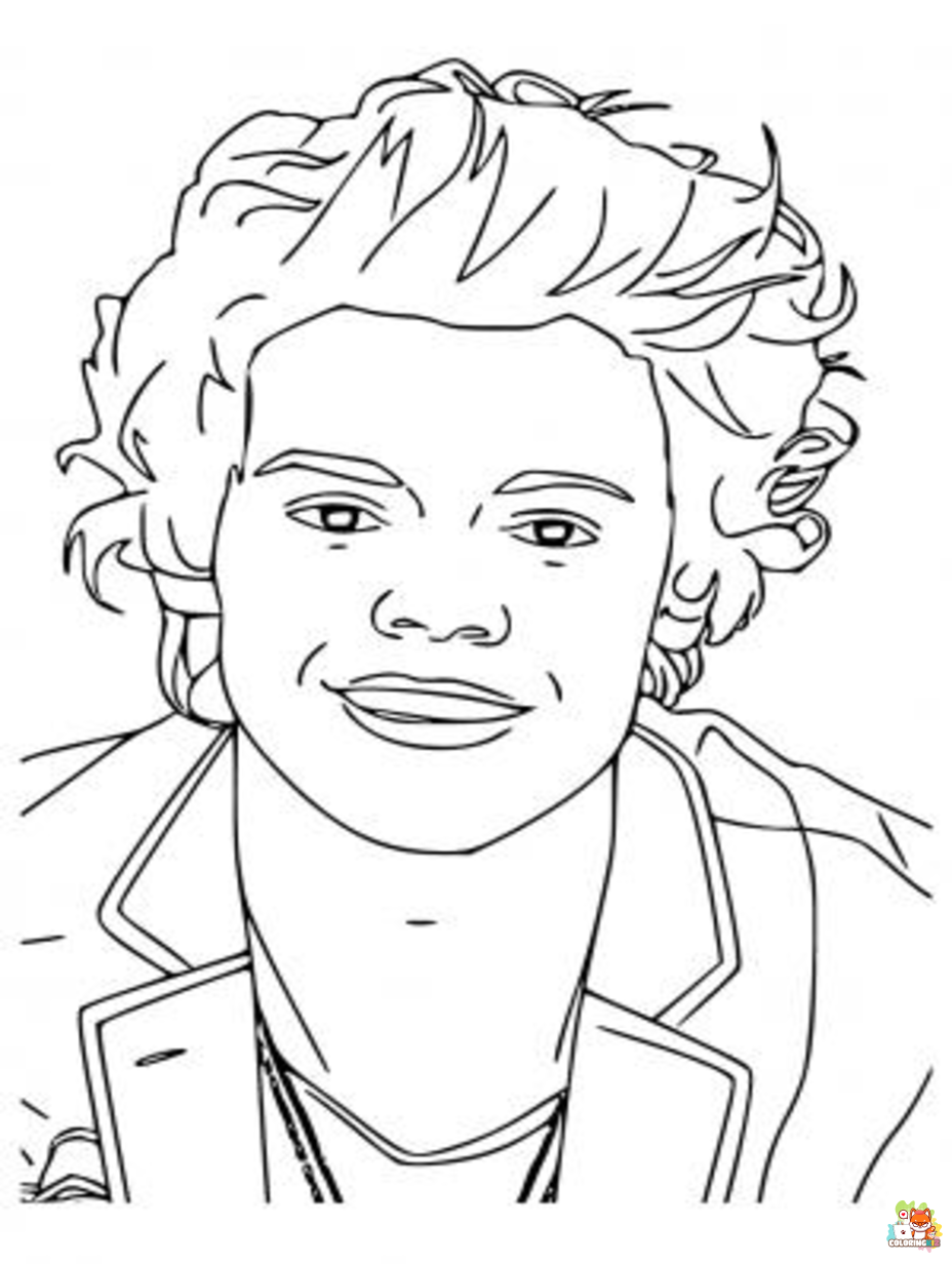 harry styles coloring pages printable