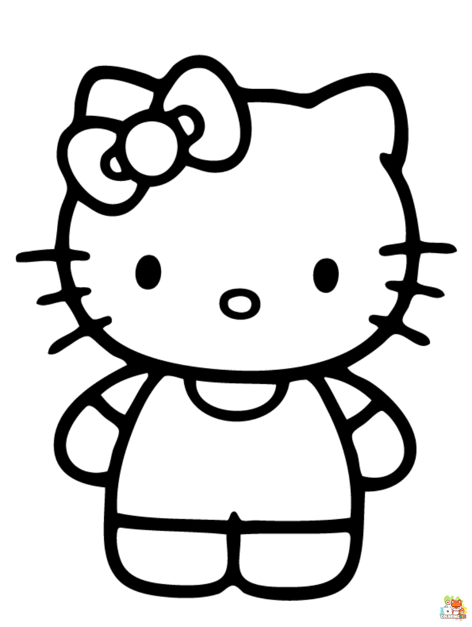 hello kitty coloring pages 1
