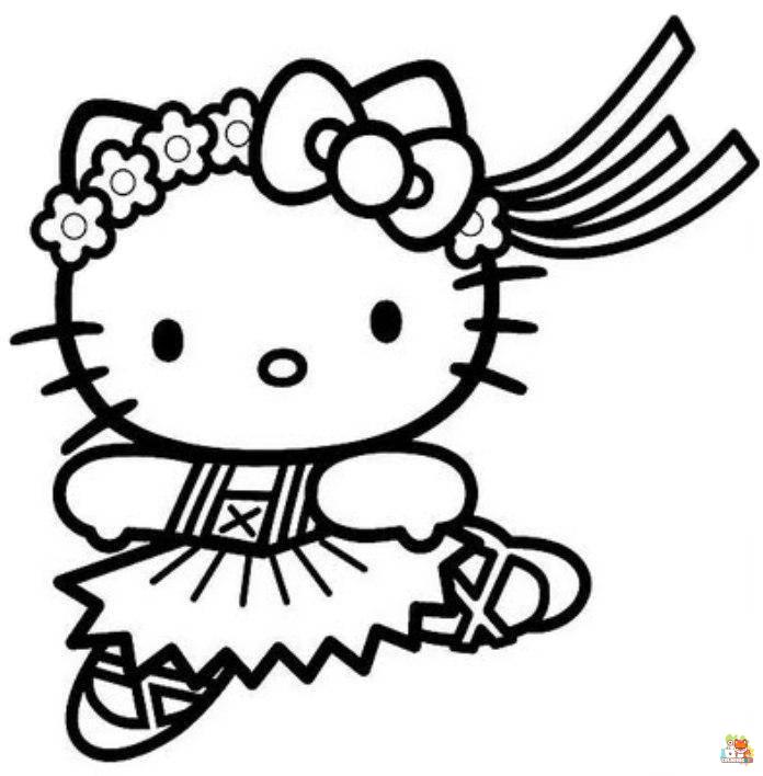 hello kitty coloring pages 3