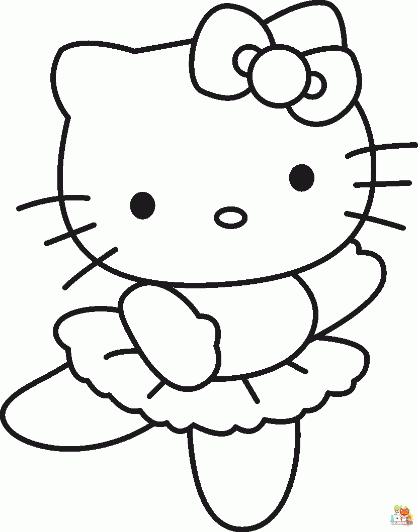 hello kitty coloring pages 4