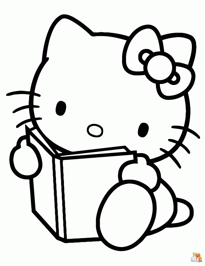 hello kitty coloring pages printable free