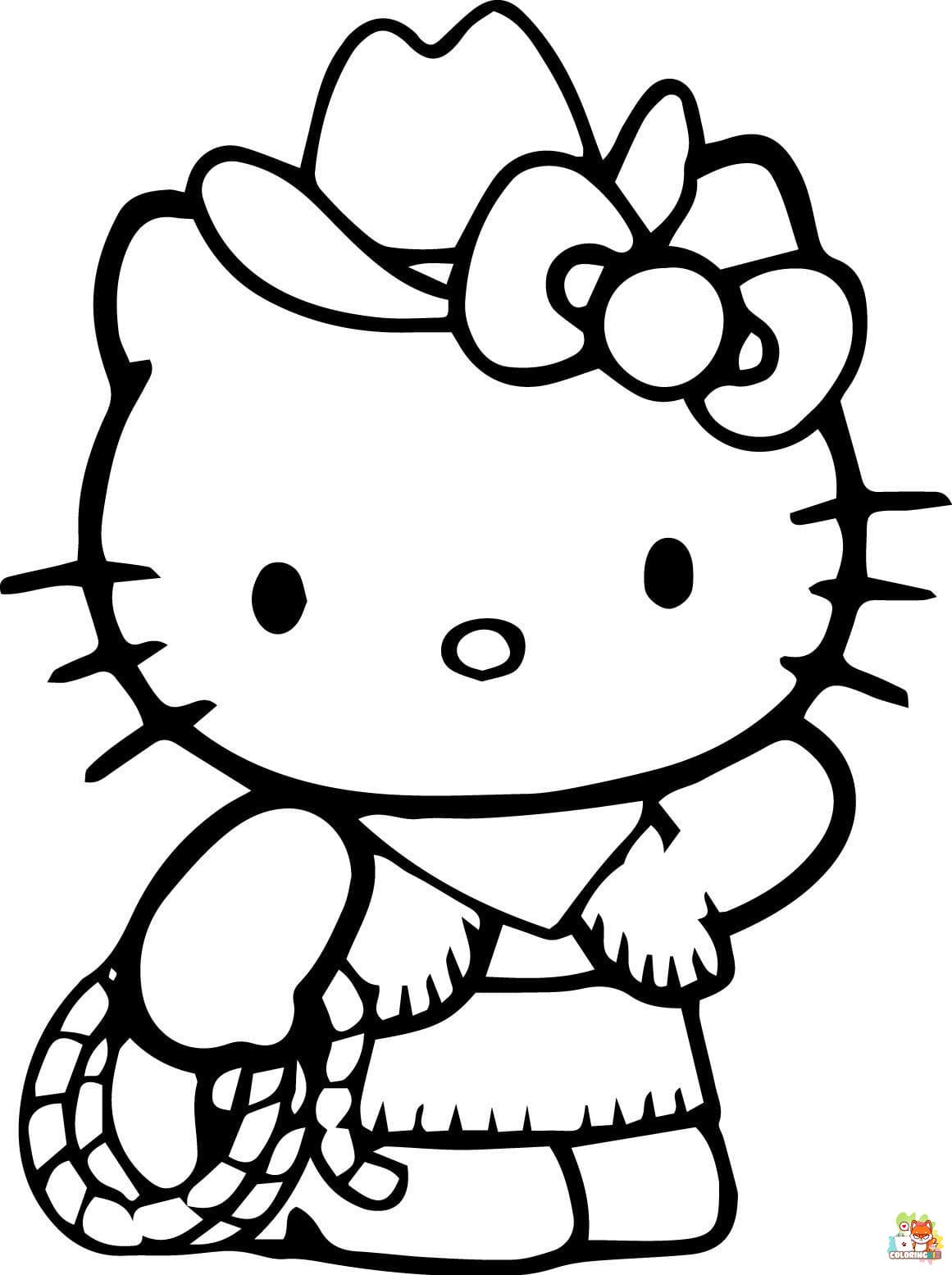 hello kitty coloring pages printable
