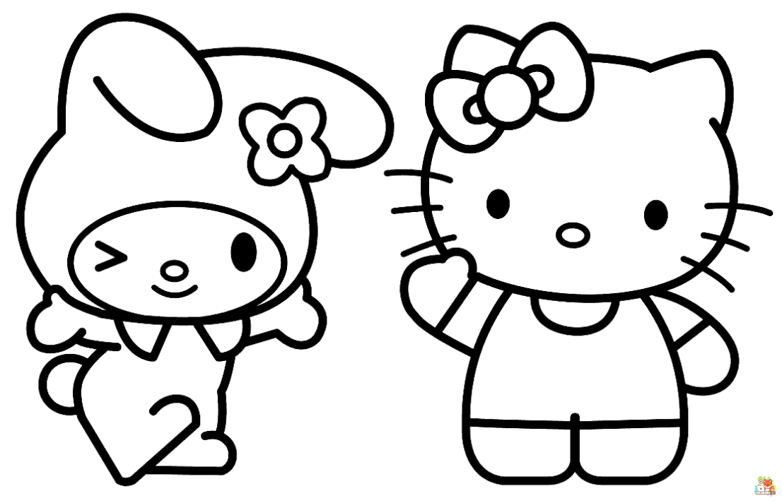 hello kitty coloring pages to print