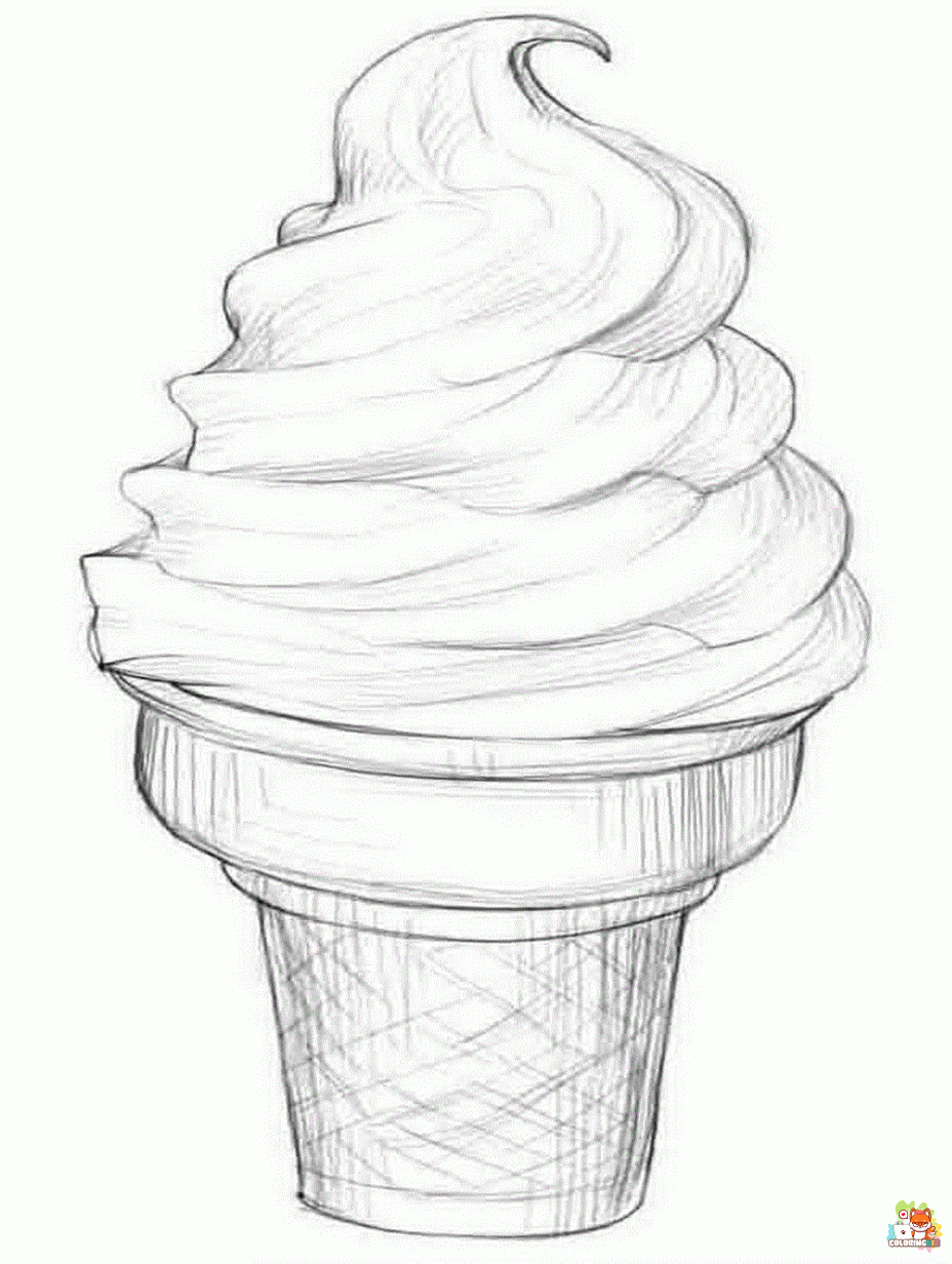 ice cream cone coloring pages 1