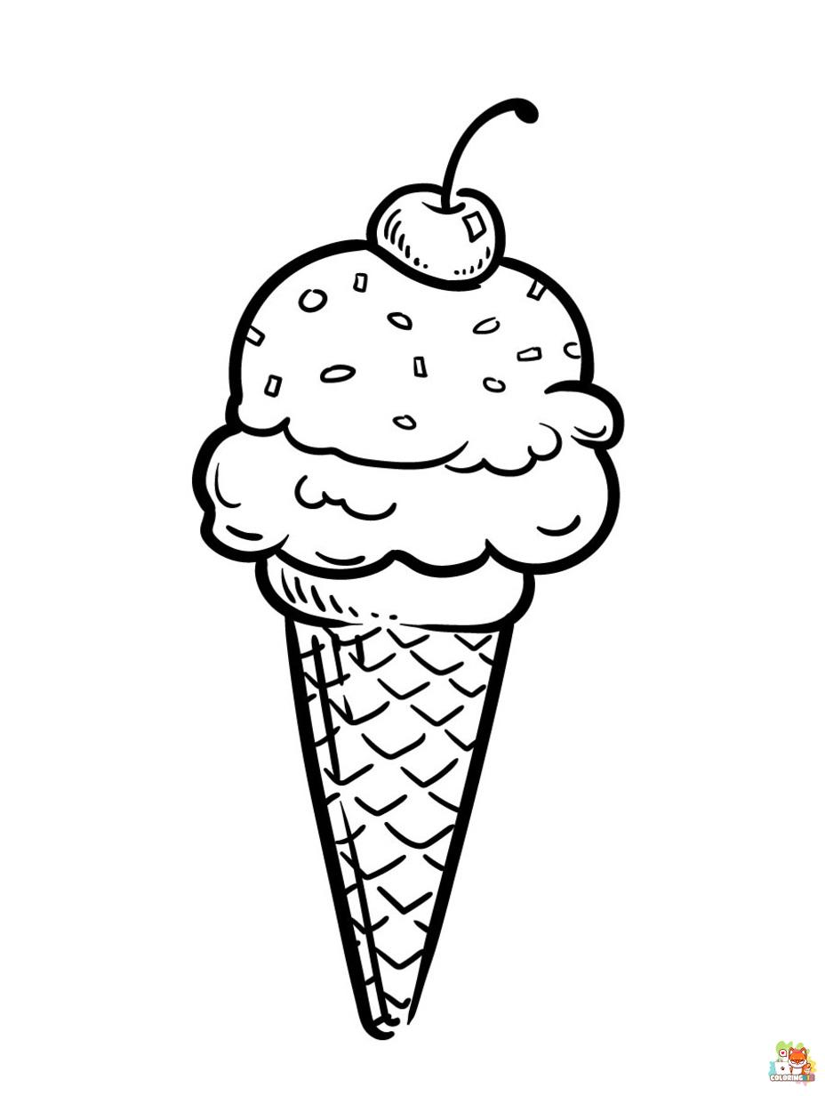 ice cream cone coloring pages 4
