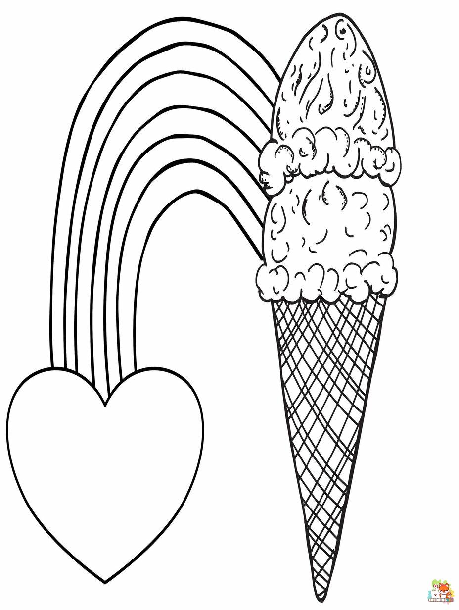 ice cream cone coloring pages printable free