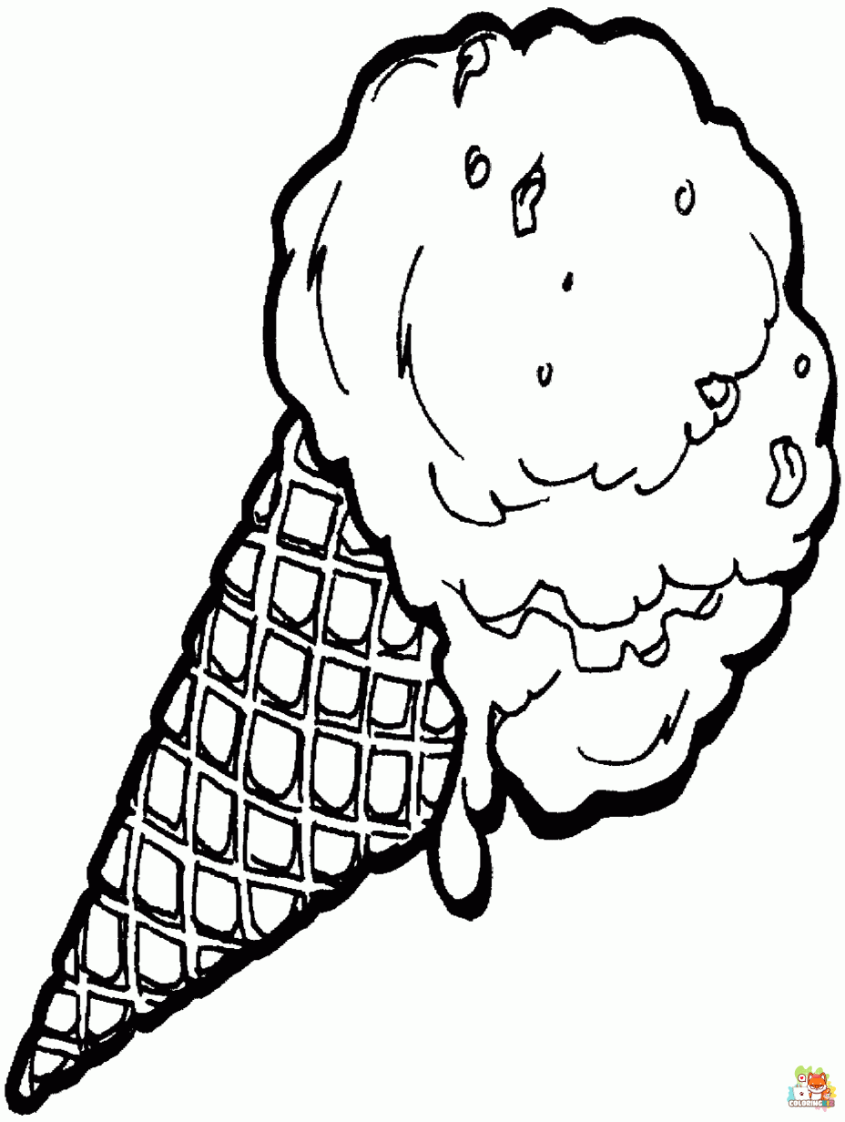 ice cream cones coloring pages 1