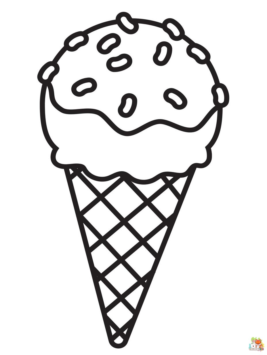ice cream cones coloring pages printable free