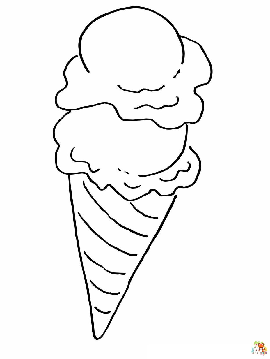 ice cream cones coloring pages printable