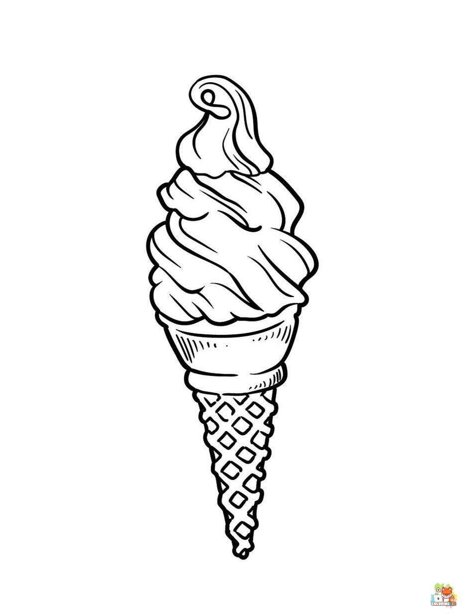 ice cream cones coloring pages to print