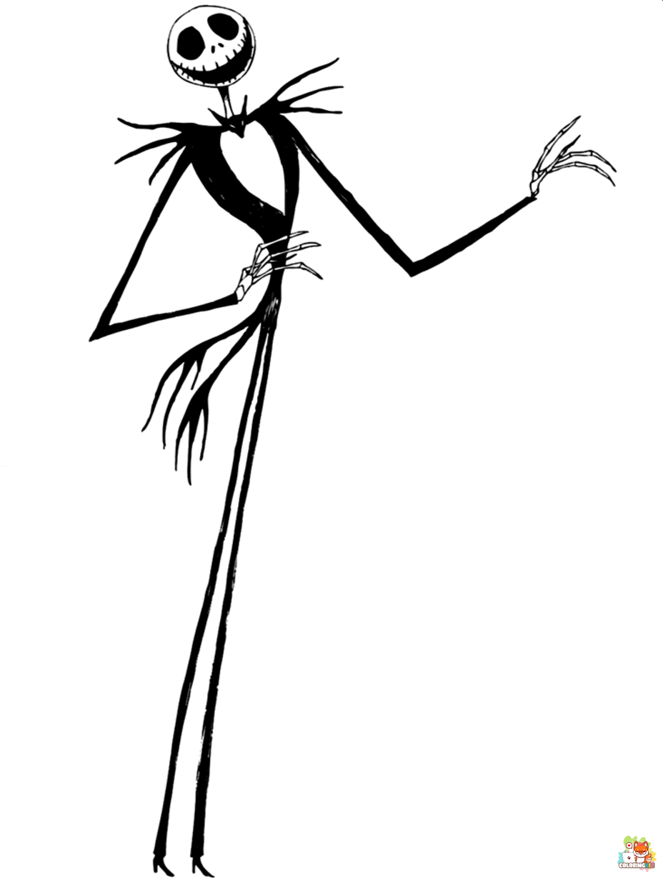 jack skellington coloring pages to print