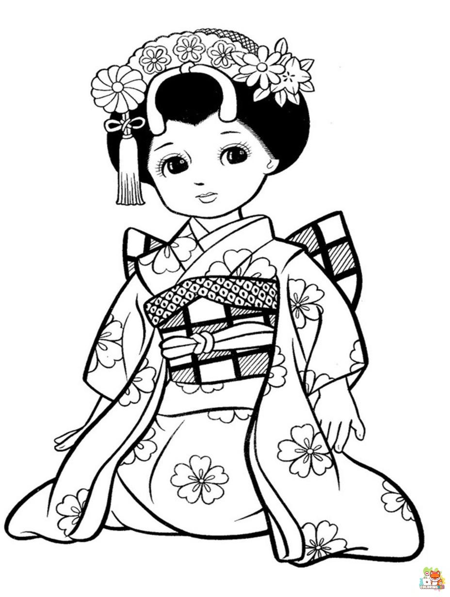 japanese coloring pages printable free