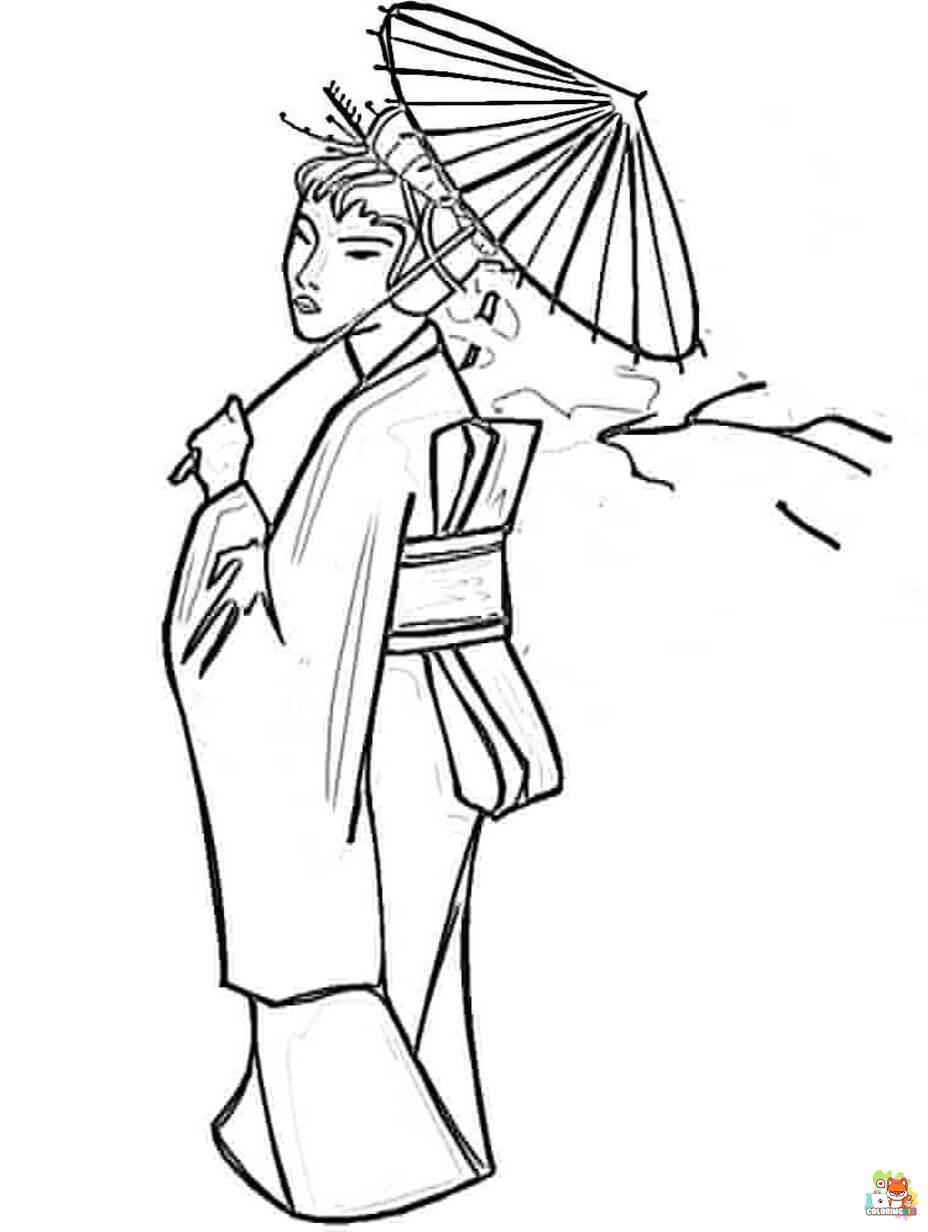 japanese coloring pages to print