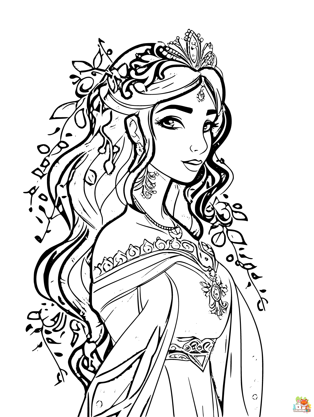 jasmine coloring pages 2