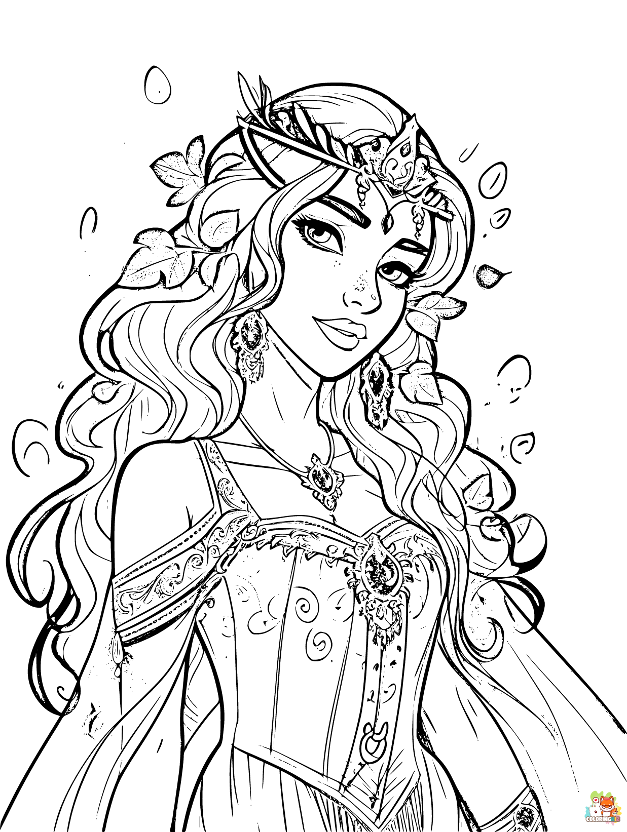 jasmine coloring pages to print