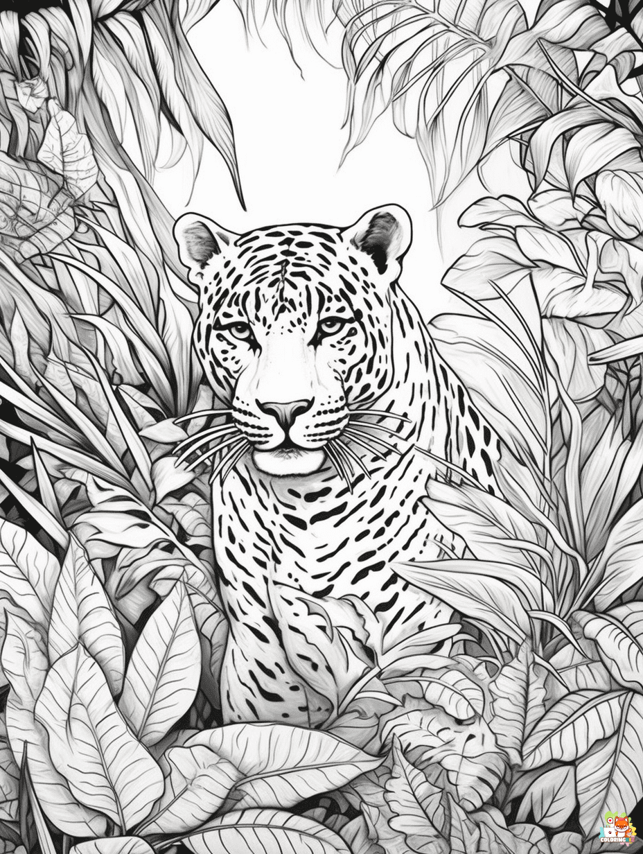 jungle coloring pages 2