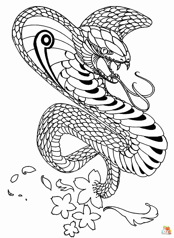 king cobra coloring pages printable