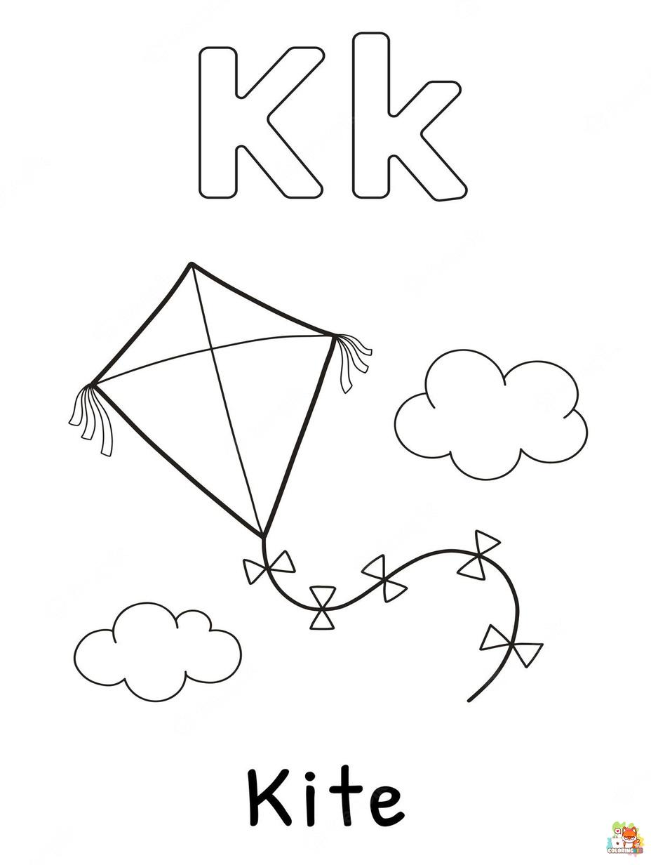 kite coloring pages printable
