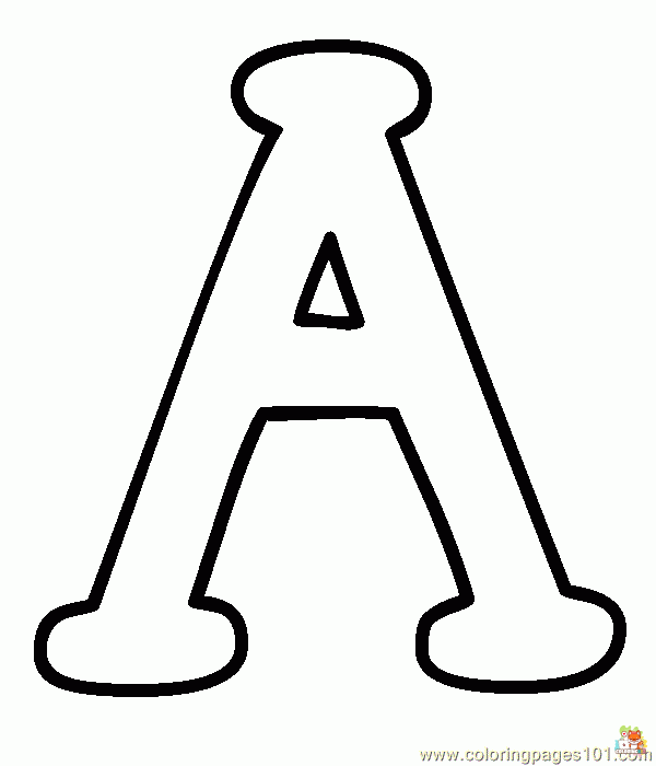 letter a coloring pages to print