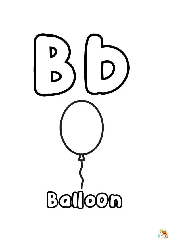 letter b coloring pages 1