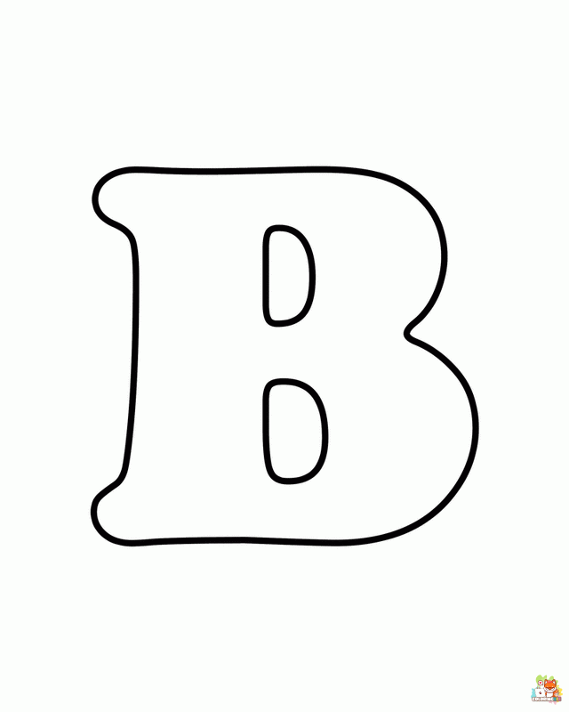 letter b coloring pages free