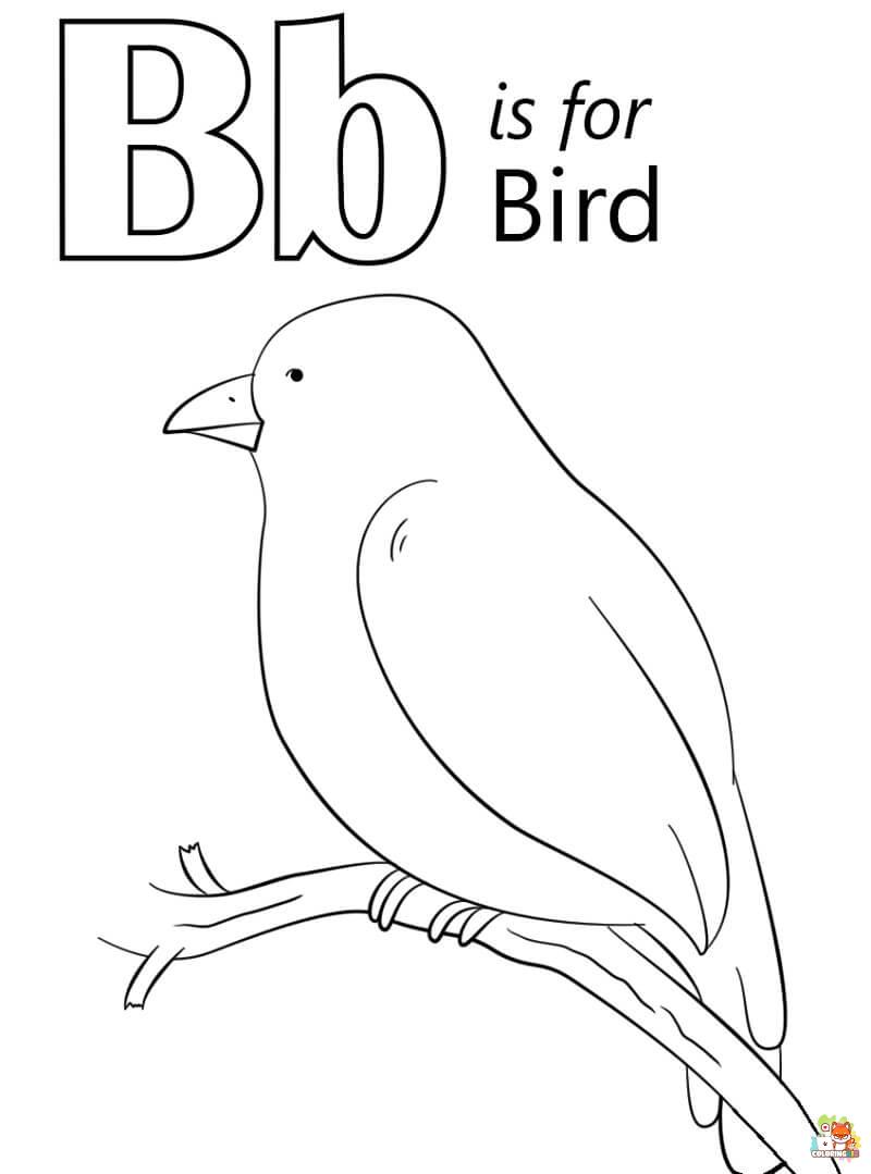 letter b coloring pages printable free