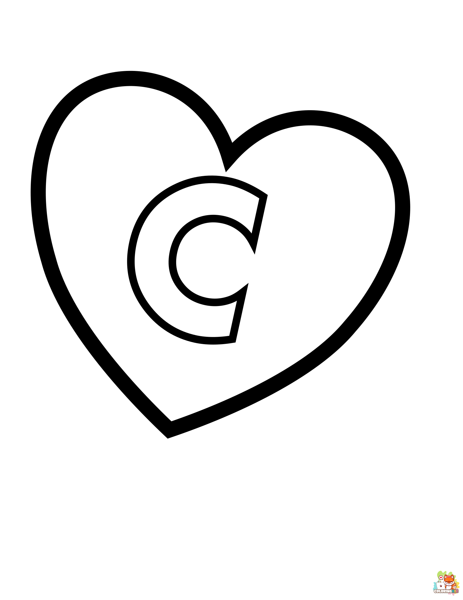 letter c coloring pages 1